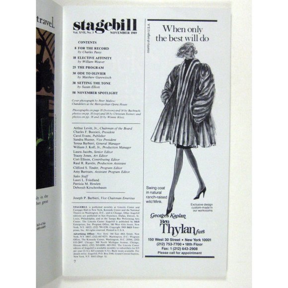 Opera Stagebill 1989 First Performance Die Frau Schatten Ruth Falcon Debut - Picture 3 of 10